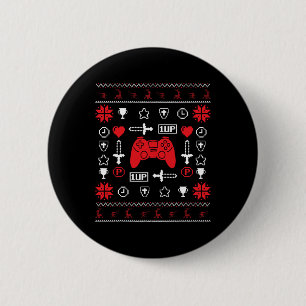 Badge Rond 5 Cm Chemises de gamer pour hommes - Cadeaux de Noël en