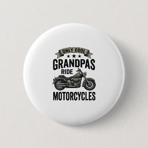 Badge Rond 5 Cm Chemises de grand-pères cool pilotent des motos Vi