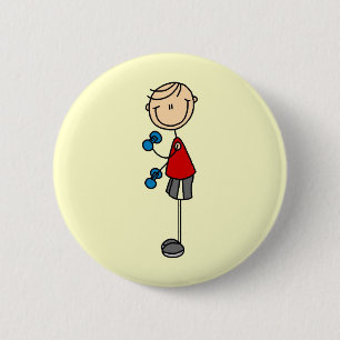 Badge Rond 5 Cm Chemises de levage de poids et cadeaux