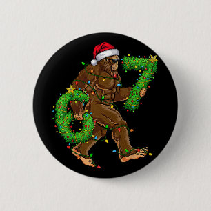 Badge Rond 5 Cm Chemises de Noël drôles Six Sept 6 7 Meme Bigfoot