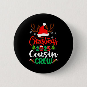 Badge Rond 5 Cm Chemises de nuit pour l'équipage de cousins Noël 2
