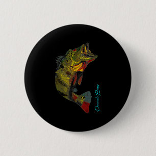 Badge Rond 5 Cm Chemises de pêche _ Pea B Cadeau d'art de pêche Ch