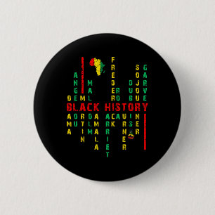 Badge Rond 5 Cm Chemises des leaders du Mois de l'histoire des Noi
