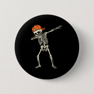 Badge Rond 5 Cm Chemises d'Halloween Cool Ados garçons Skeleton Da