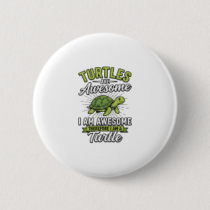 Badge Rond 5 Cm Chemises drôles de tortues vintage sont géniales_1