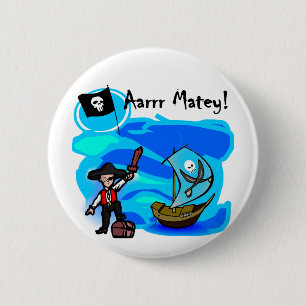 Badge Rond 5 Cm Chemises et Cadeaux Aarrr Matey