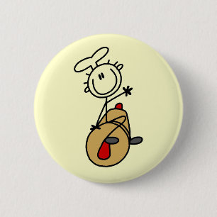 Badge Rond 5 Cm Chemises et Cadeaux avec rouleau à pâtisserie pour