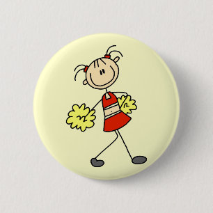 Badge Rond 5 Cm Chemises et Cadeaux de Cheerleading à Figurine Bât