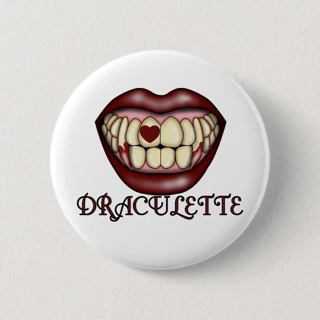 Badge Rond 5 Cm Chemises et cadeaux Draculette (Devant)