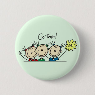 Badge Rond 5 Cm Chemises et cadeaux pour l'équipe de pom-pom girls