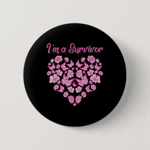 Badge Rond 5 Cm Chemises Survivantes Du Cancer Du Sein Pour Les Fe