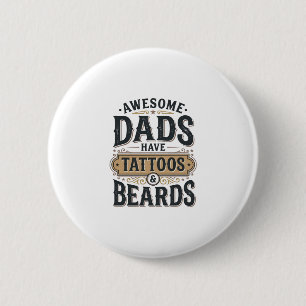 Badge Rond 5 Cm Chemises Vintage pour Papas Géniaux avec Tatouages