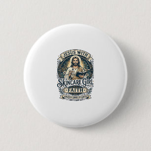 Badge Rond 5 Cm Chemisier Vintage Soins de peau Esthéticienne Jésu