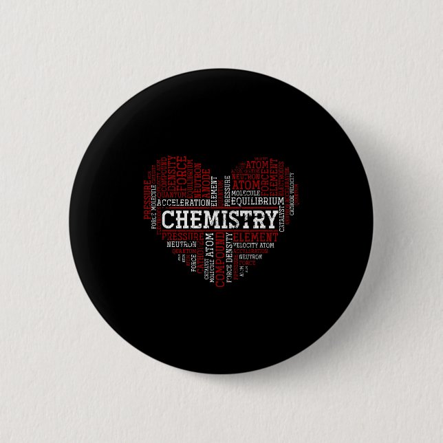 Badge Rond 5 Cm Chemist Valentines Day Gift Science Chemistry  (Devant)