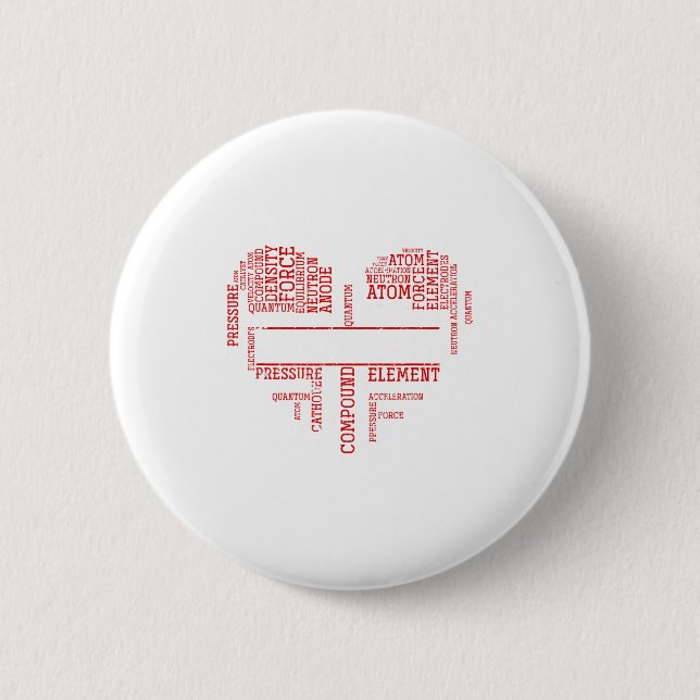Badge Rond 5 Cm Chemist Valentines Day Gift Science Chemistry  (Devant)