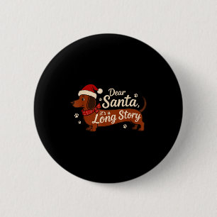 Badge Rond 5 Cm Cher Père Noël C'est Une Longue Histoire Noël Dach