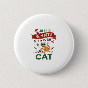 Badge Rond 5 Cm Cher Père Noël C'était Un Ornement De Noël Orange