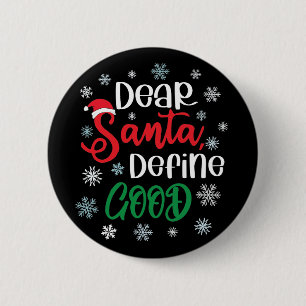 Badge Rond 5 Cm Cher Père Noël Définir bon Noël drôle