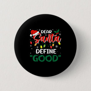 Badge Rond 5 Cm Cher Père Noël Définir Bon Noël Famille Assortie 