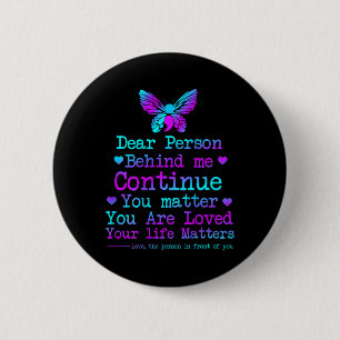 Badge Rond 5 Cm Cher Personne Derrière Moi Vos Problèmes De Vie Su