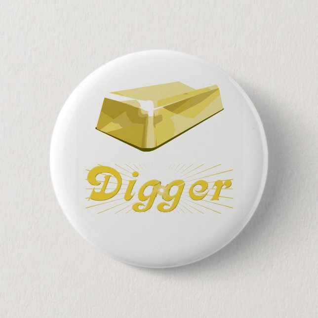 Badge Rond 5 Cm Chercheur d'Or (Devant)