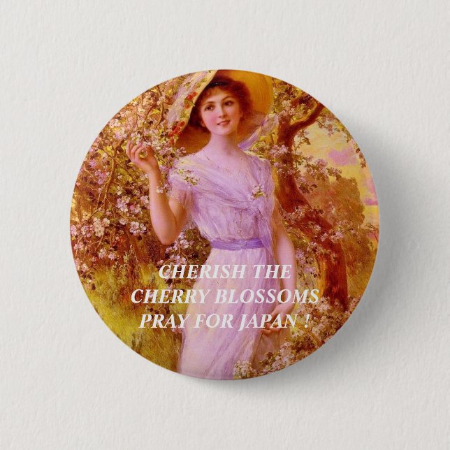 BADGE ROND 5 CM CHERISEZ LES BLOSSOMS À LA FROMAGE... (Devant)