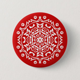 Badge Rond 5 Cm Cherry Mandala