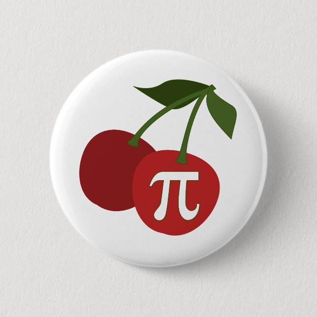Badge Rond 5 Cm Cherry Pi Day (Devant)