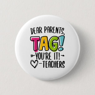 Badge Rond 5 Cm Chers parents Étiquette Vous êtes ça l'amour Ensei
