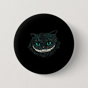 Badge Rond 5 Cm Cheshire Alice Chat Étaient Tous Mis Ici Wonderlan