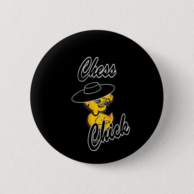 Badge Rond 5 Cm Chess Chick #4 (Devant)