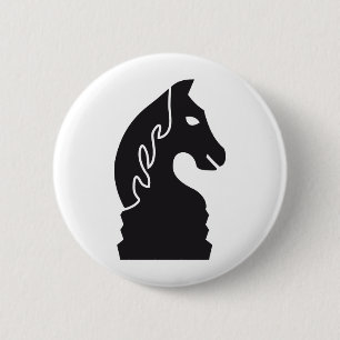 Badge Rond 5 Cm chess horse