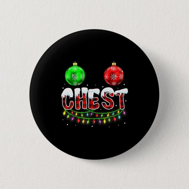 Badge Rond 5 Cm Chest Nuts Christmas Funny Matching Couple Chestnu (Devant)