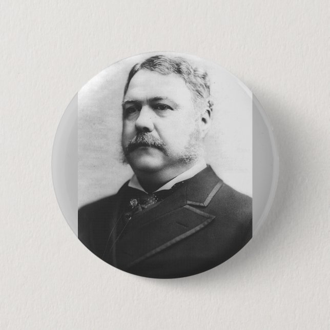 Badge Rond 5 Cm Chester A. Arthur 21e Président (Devant)