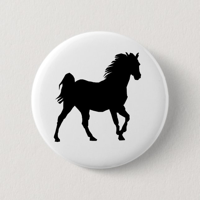 Badge Rond 5 Cm Cheval (Devant)