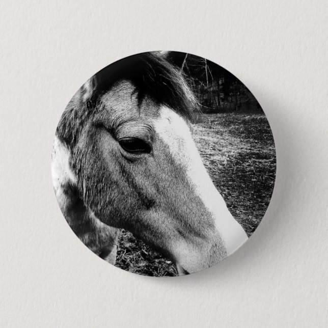 Badge Rond 5 Cm Cheval (Devant)