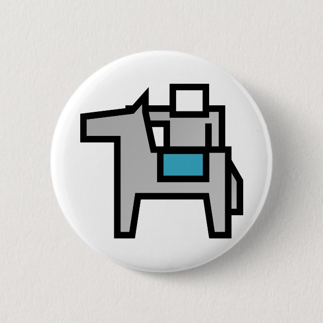 Badge Rond 5 Cm Cheval 2 (Devant)