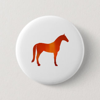 Badge Rond 5 Cm Cheval 2 - Rouge