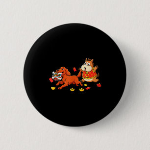 Badge Rond 5 Cm Cheval Chinois Setter Irlandais Enfants Hommes Fem