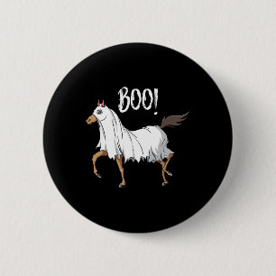 Badge Rond 5 Cm Cheval Costume fantôme Amusant Equestre Cheval Lov