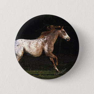 Badge Rond 5 Cm Cheval d'Appaloosa courant 4