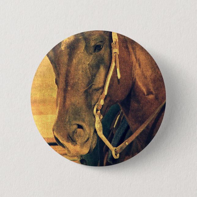 Badge Rond 5 Cm Cheval de l'Ouest (Devant)