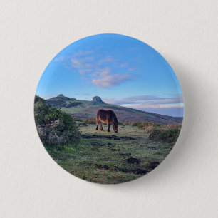 Badge Rond 5 Cm Cheval de pénis Dartmoor sauvage