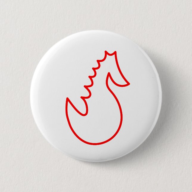 Badge Rond 5 Cm Cheval de recherche adorable (Devant)