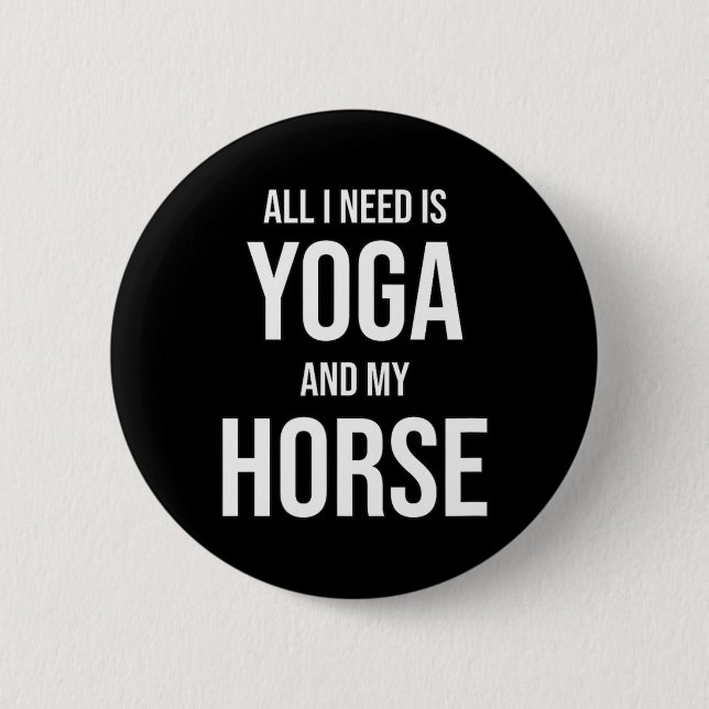 Badge Rond 5 Cm Cheval de Yoga pour Yogini  (Devant)