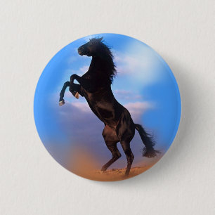 Badge Rond 5 Cm Cheval d'élevage