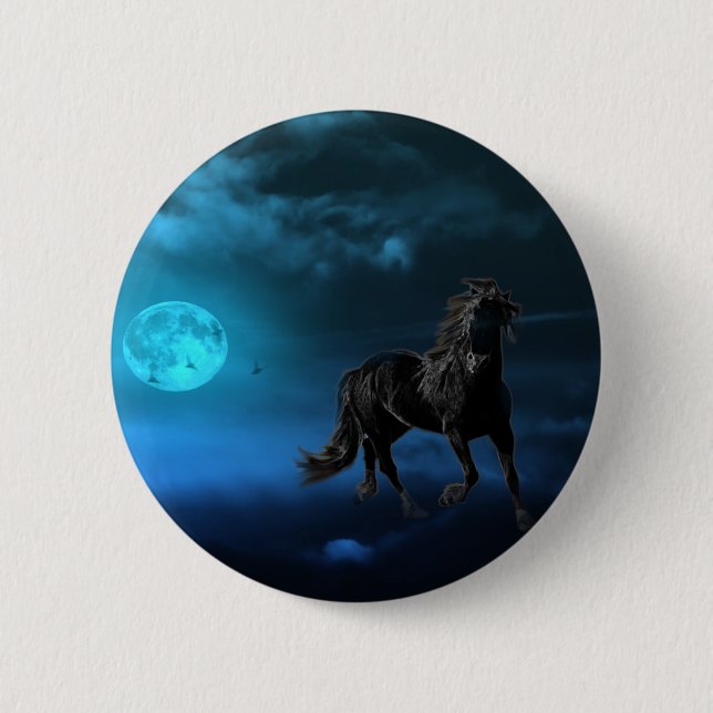 Badge Rond 5 Cm Cheval d'imaginaire (Devant)