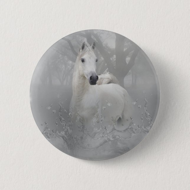 Badge Rond 5 Cm Cheval d'imaginaire (Devant)