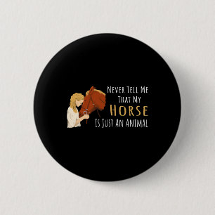 Badge Rond 5 Cm Cheval Dit Pour Les Amateurs De Cheval