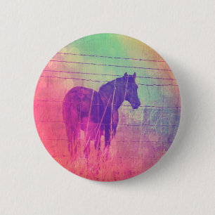 Badge Rond 5 Cm Cheval Dreams